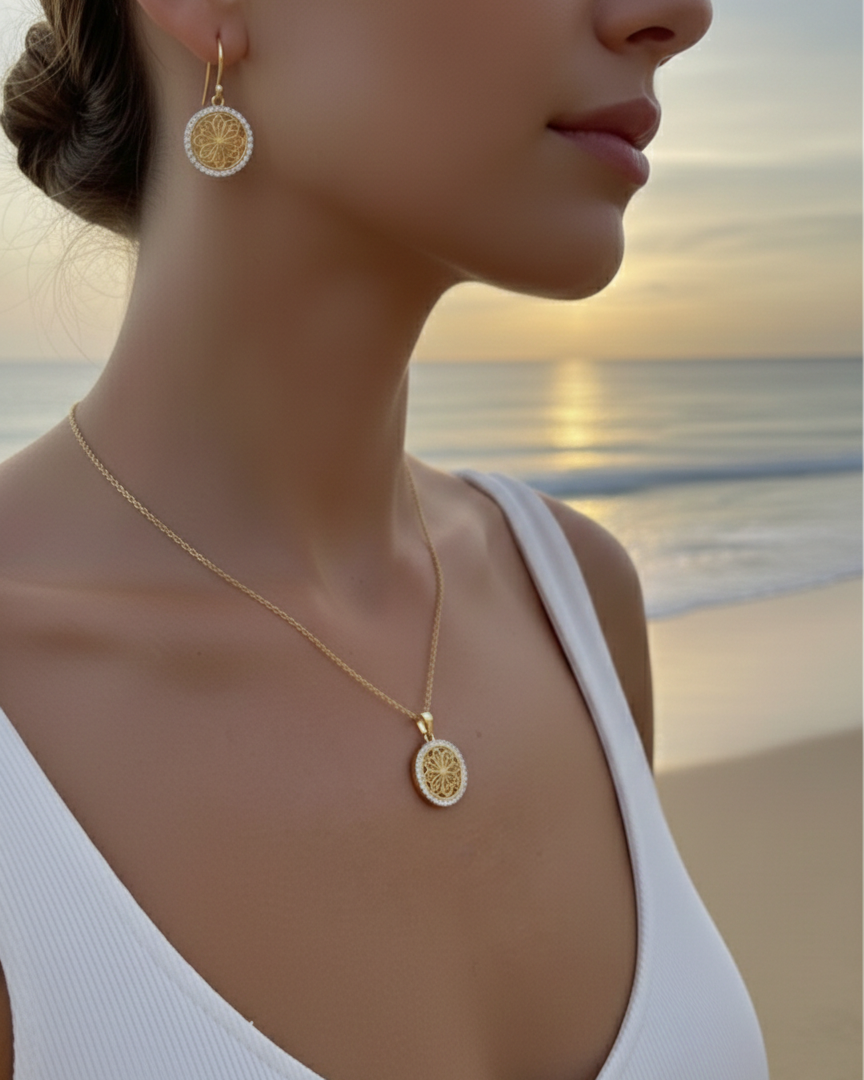 Su Coccu & Perle - Set Orecchini Collana e Anello