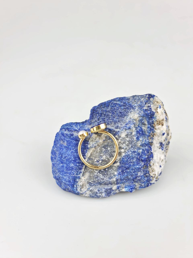 Anello in Lapis e Perle | Riflessi di Luna